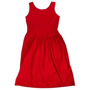 3/$44 size medium plain sleeveless red mini dress Tshirt material a bit stretchy